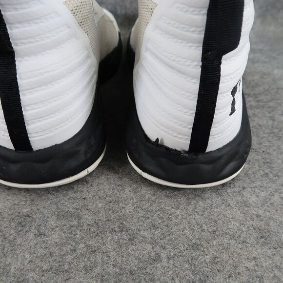 Under Armour Shoes Womens 8 Athletic Trainers Basketball Sports Active White Mid - Picture 8 of 16